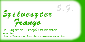 szilveszter franyo business card