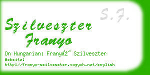 szilveszter franyo business card